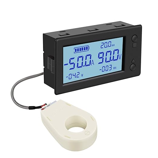 DROK Voltage Amp Meter DC, Battery Monitor DC 0-300V 200A, Ammeter Voltmeter by DROK