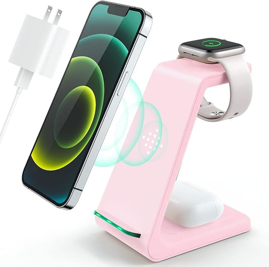 3 in 1 Wireless Charging Station, 2026 Upgraded Fast Desk Charger Station by LABJOB