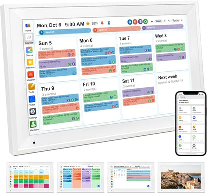 Smart Digital Calendar Family Planner Chore Chart HD Touchscreen Meal Planner & by CAZOKASI