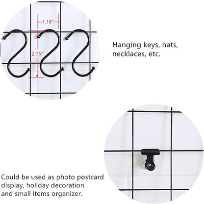 Feadily 4 Pack Metal Grid Wall Board, Photos & Pictures Display Board, DIY Home - Image 3