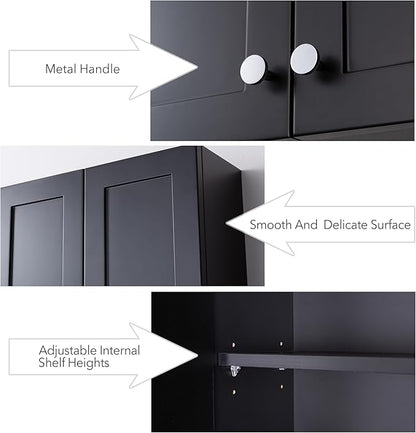 Matte Black Wall Mount Medicine Cabinet - Image 4