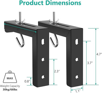 WALI Universal Projector Screen Ceiling Mount, Wall Hanging Mount L-Brackets - Image 4