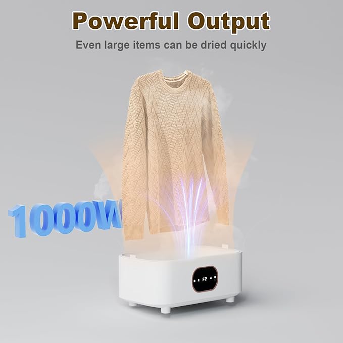 Portable Clothes Dryer, 1000W Foldable Automatic Drying Machine - Image 7