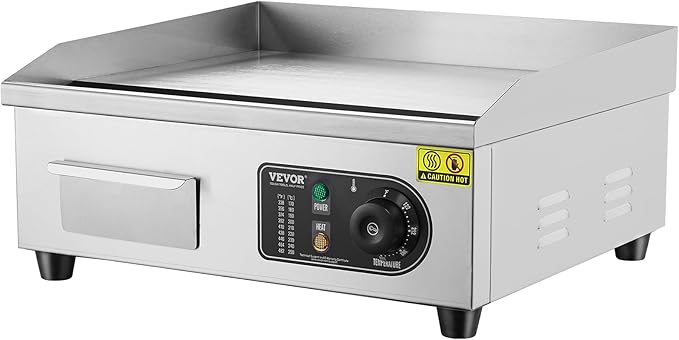 VEVOR Commercial Electric Griddle, 1700W Countertop Flat Top Grill, 18in - Image 9