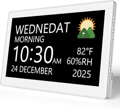 Raynic Digital Clock, 10.1 Inch Large Display Calendar Clock by Raynic