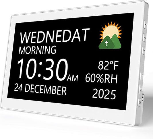 Raynic Digital Clock, 10.1 Inch Large Display Calendar Clock by Raynic