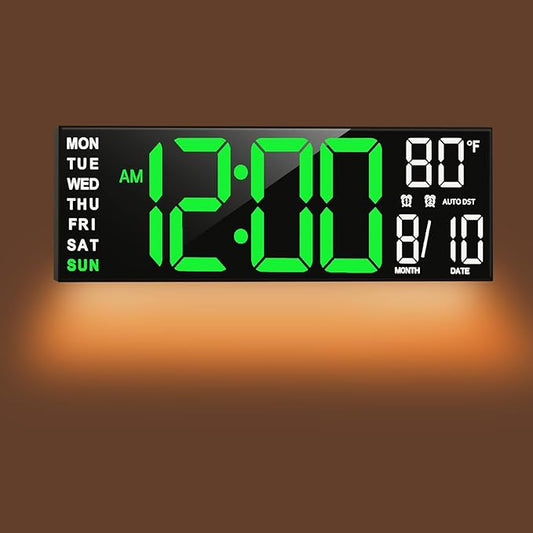 TrophyRak 16" Large Digital Wall Mount Clock, Count Down Timer, Big LED by TrophyRak