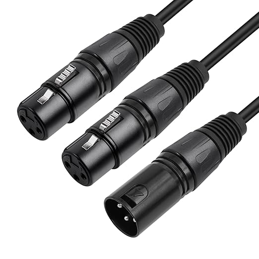 2 Pack XLR Splitter Cable, 1 Maleto 2 Female, 1.5FT Stereo Mic to L&R Audio - Image 5