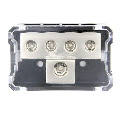 RKURCK 4 Way Power Distribution Block, 0/2/4 AWG Gauge in, 4/8/10 Gauge Out - Image 3