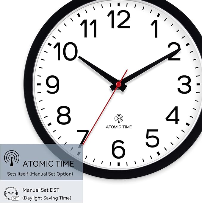 AKCISOT Atomic 10 Inch Wall Clock Analog Clocks - Image 4