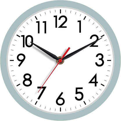 AKCISOT Wall Clock, Modern Small Wall Clocks Battery Operated 8 Inch, Silent by Akcisot