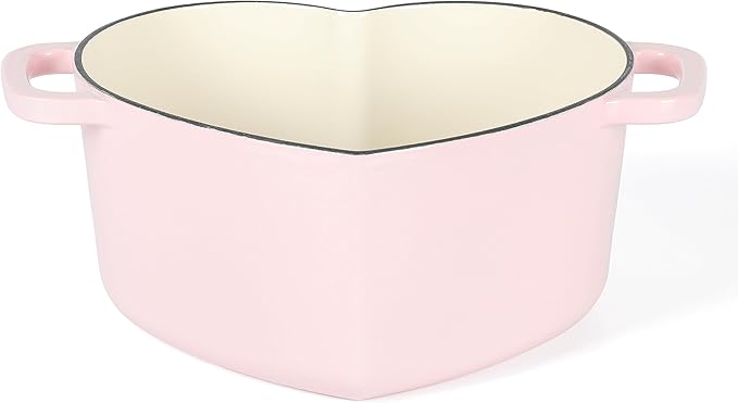 Martha Stewart Heart Shaped 4-Quart Enamel Cast Iron Dutch Oven - Image 3