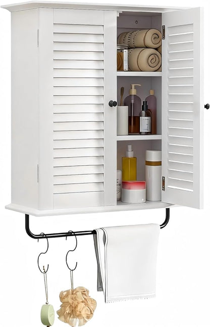 Bathroom Wall Cabinet, Over The Toilet Storage Cabinet, Wooden Wall Cabinet by UYIHOME