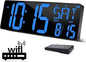 XREXS Large Digital Wall Clock WiFi Sync, 16.5 in Large Display Wall Clock by XREXS