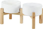 Ceramic Raised Double Bowls Set by Havniva
