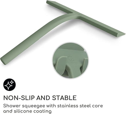 GÜTEWERK Shower Squeegee for Glass Doors, Silicone Window Squeegee, Bathroom - Image 2
