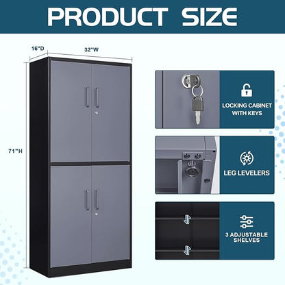 MIIIKO Metal Garage Storage Cabinet - Image 3