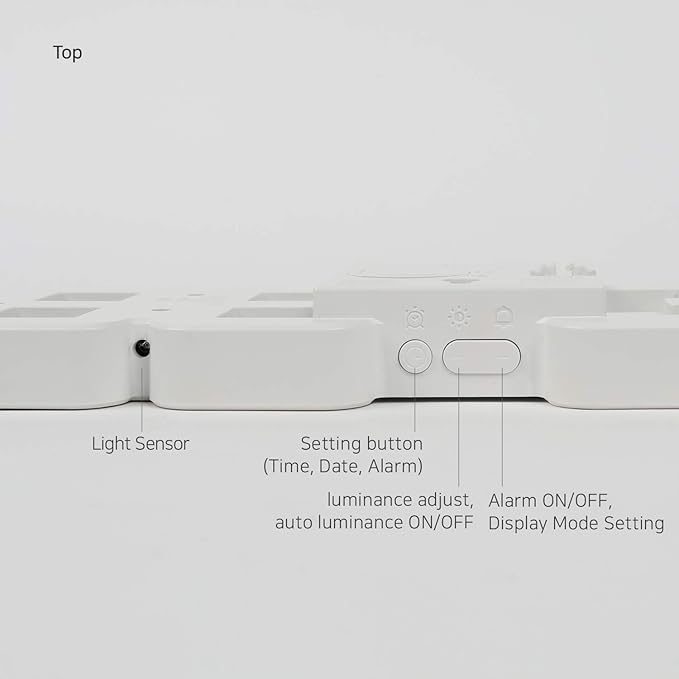 mooas 3D Pure Mini White LED Clock - Image 7