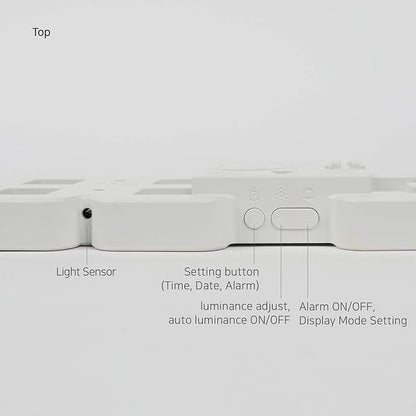 mooas 3D Pure Mini White LED Clock - Image 7