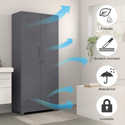 GREATMEET 72.8" H Utility Closet, Broom Closet Storage Cabinet - Image 5