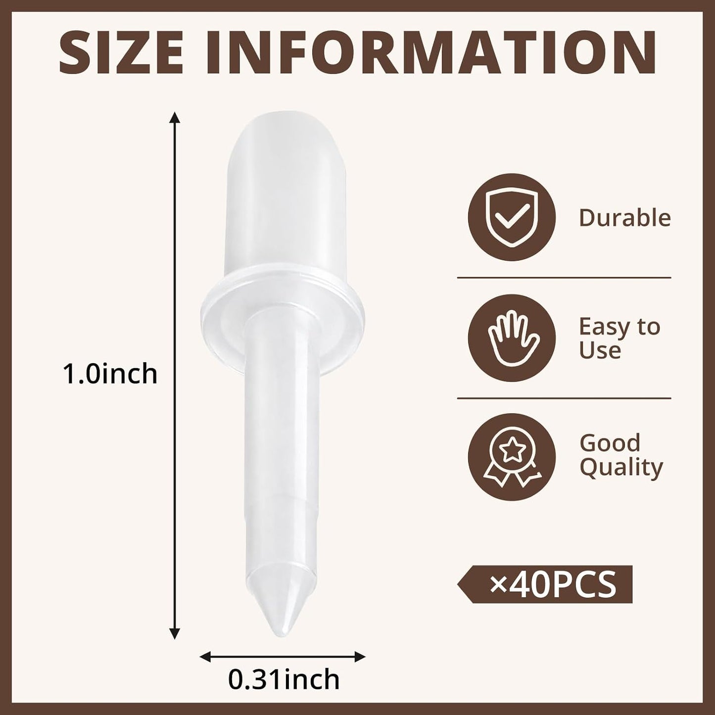 Maitys 40 Pcs Plantation Shutter Repair Pins Spring Loaded White,Long | lantation Shutter Fasteners Spring Loaded Replacement Repair Pins for Windows, Cabinet, Movable Blade, Blind Slats, White