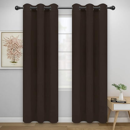 Easy-Going Blackout Curtains for Bedroom, Solid Thermal Insulated Grommet and by Easy-Going
