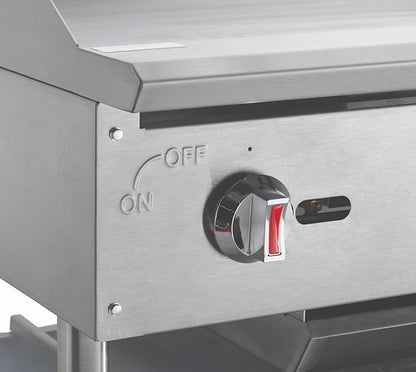 Kratos 36" Wide Commercial Countertop Griddle, Gas Hot Plate - Image 6