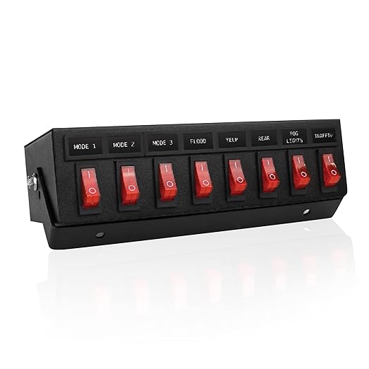 Ultra Bright Lightz 1100 8-Switch Backlit Controller Box | Emergency Vehicle by UltraBrightLightz