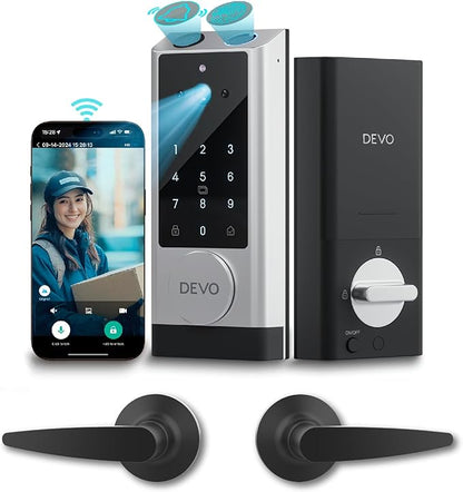 Devo G1 Video Smart Lock with Camera&Doorbell, 6-in-1 Keyless Entry Door Lock by DEVO