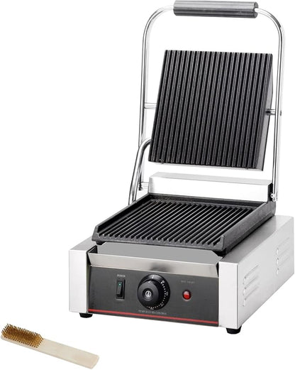Commercial Panini Press With Grooved Grill Sandwich Maker Machine Electric by KOUWO