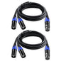 Seefeful XLR Splitter Cable, 1 XLR Female to 2 Male Patch Y Cable Balanced by Seefeful