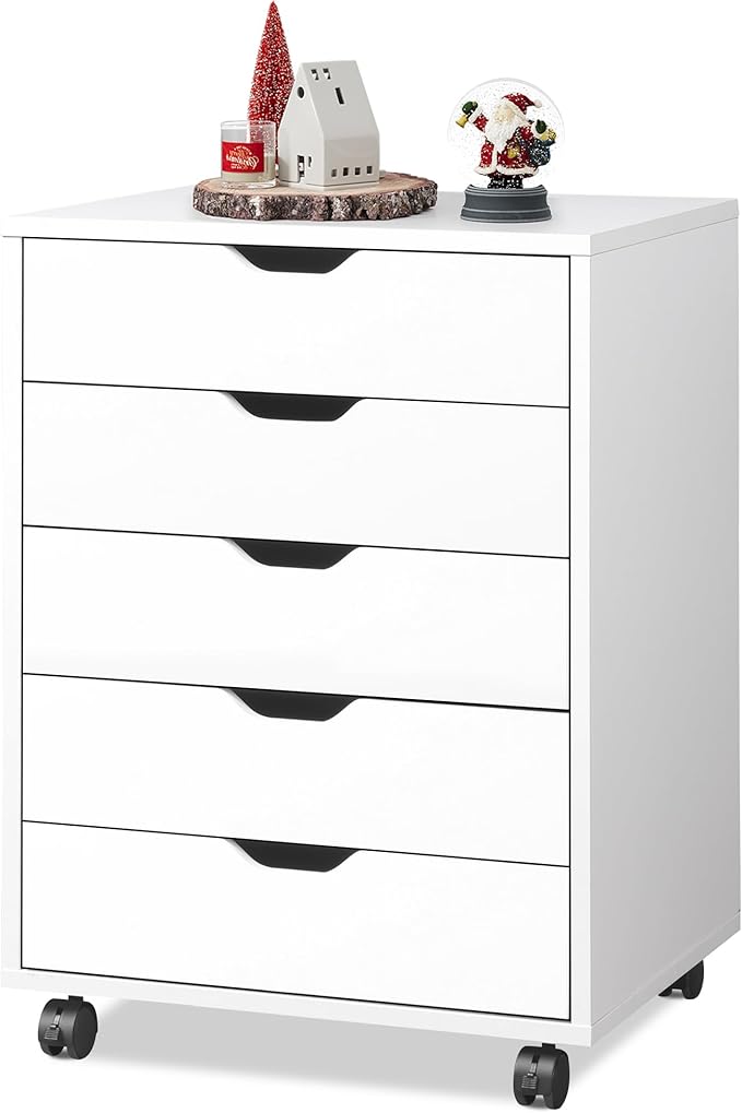 DEVAISE 5-Drawer Chest, Wood Storage File Cabinet by DEVAISE