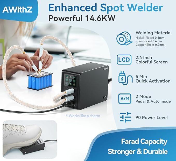 14.6 KW Capacitor Battery Spot Welder, AWithZ Spot Welder, 2-in-1 Automatic & - Image 3