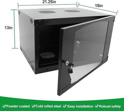 6U Server Cabinet Wall Mount Rack Enclosure - Image 2