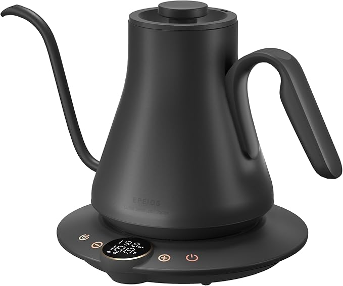 Electric Kettle, Gooseneck Electric Kettle, ±1℉ Temperature Control, Stainless by Cocinare