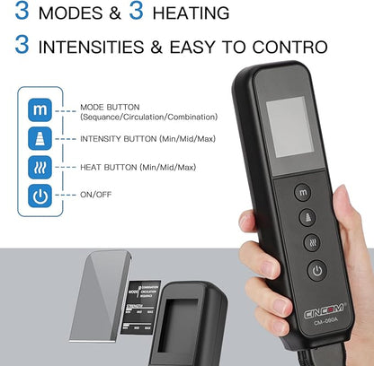 CINCOM Leg Massager with Heat and Compression, 3-in-1 Foot Calf & Thigh Massager - Image 5