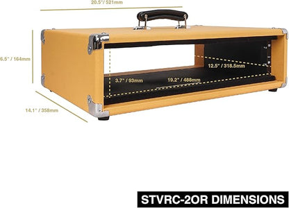 Sound Town Vintage 2U Amp Rack Case, 12.5" Depth - Image 5