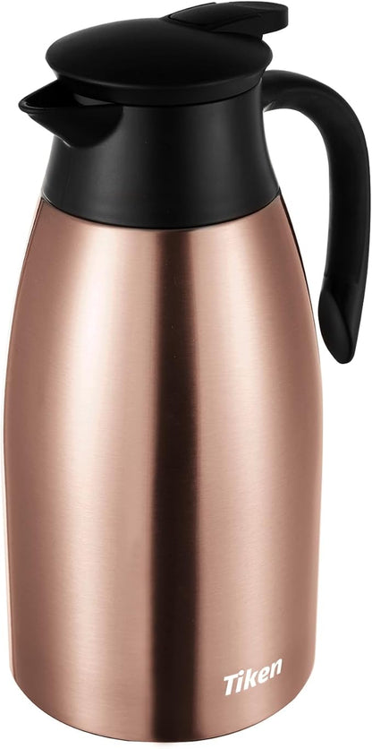 Tiken 68 Oz Thermal Coffee Carafe, Stainless Steel Insulated Vacuum Coffee by WelcometoTikenWare
