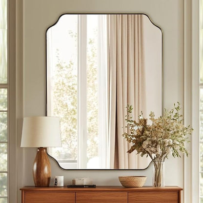 ANDY STAR 36"x48" Large Gold Mirror, Brushed Brass Rectangle Bathroom Mirror - Image 9