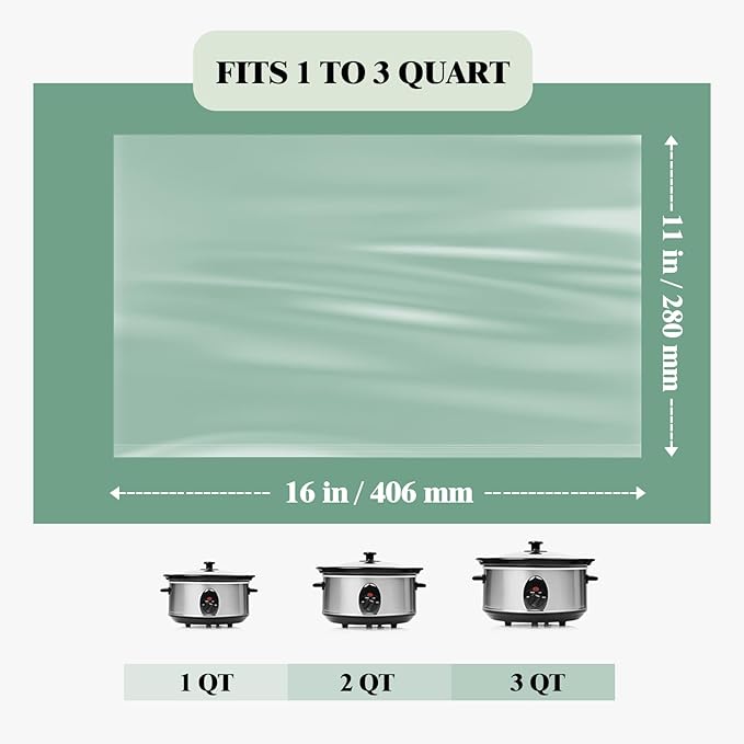 Slow Cooker Liners, 40 Cooking Bags, Medium Disposable Pot Liner Plastic Bags - Image 5