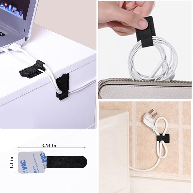 N NOROCME 192 PCS Cable Management Kit 4 Wire Organizer Sleeve, 11 Cable Holder - Image 6