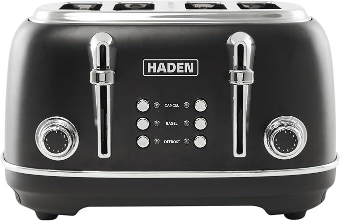 Haden Heritage 4 Slice Wide Slot Stainless Steel Toaster by HADEN
