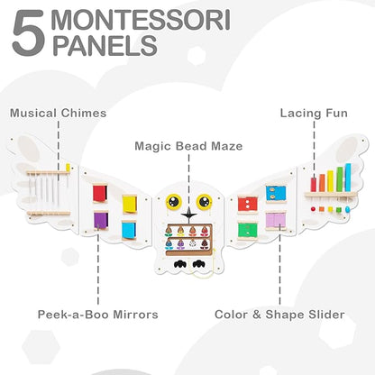 Monläurd® Montessori Owl Busy Board - Image 3