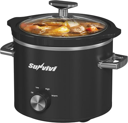 Sunvivi 2 Quart Slow Cooker, Small Slow Cooker - Image 2