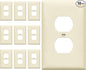 ENERLITES Duplex Receptacle Outlet Wall Plate, Gloss Finish, Midway Size 1-Gang by Enerlites