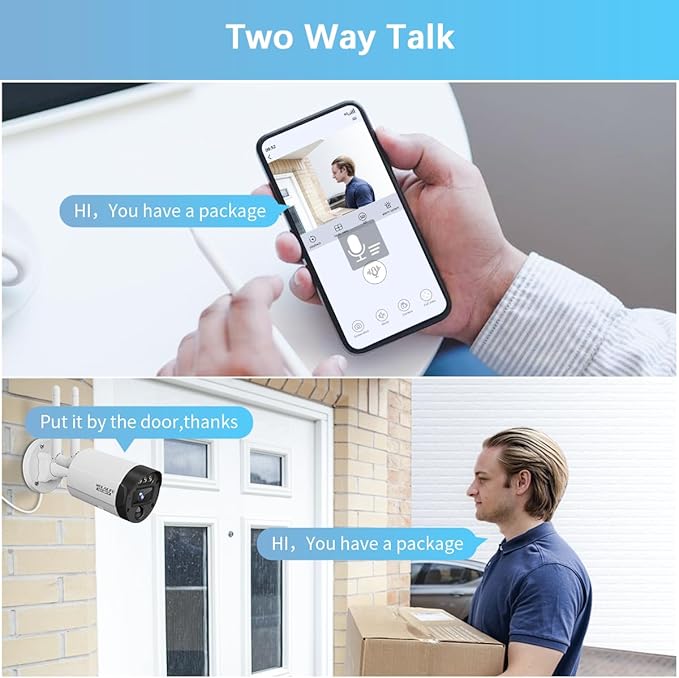 【90ft Super Night Vision】 5MP Outdoor Wireless Security Camera System, Wireless - Image 3