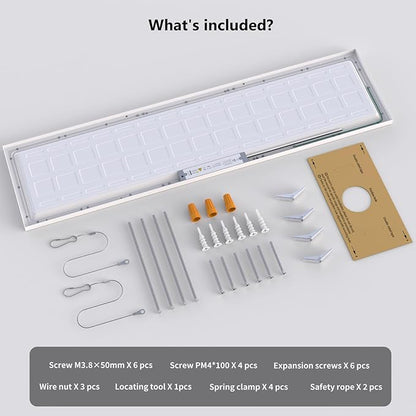 AIKVSXER 48 Pack 1x4 LED Flat Panel Light, 50W 5500LM Surface Mount Ceiling - Image 7