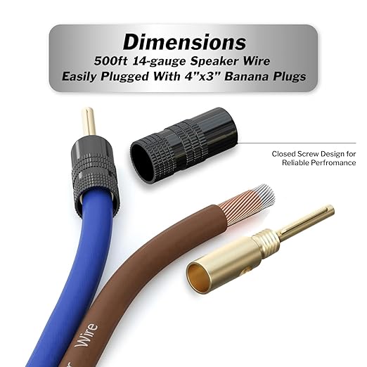 InstallGear 14 Gauge Speaker Wire Cable, 14 AWG Speaker Wire Cable, True Spec - Image 3
