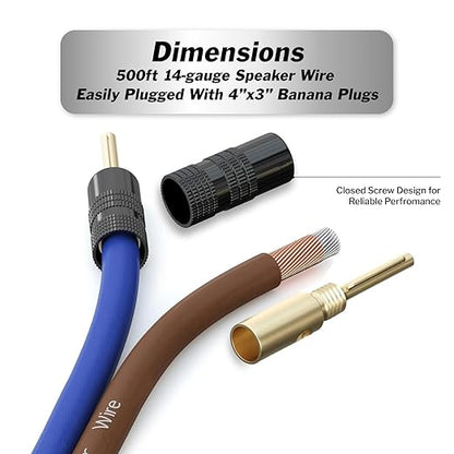 InstallGear 14 Gauge Speaker Wire Cable, 14 AWG Speaker Wire Cable, True Spec - Image 3