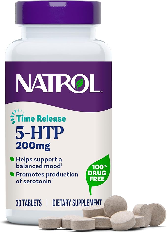 Natrol 5-HTP 200 mg, Time Release, Support a Balanced Mood, Dietary Supplement by Natrol